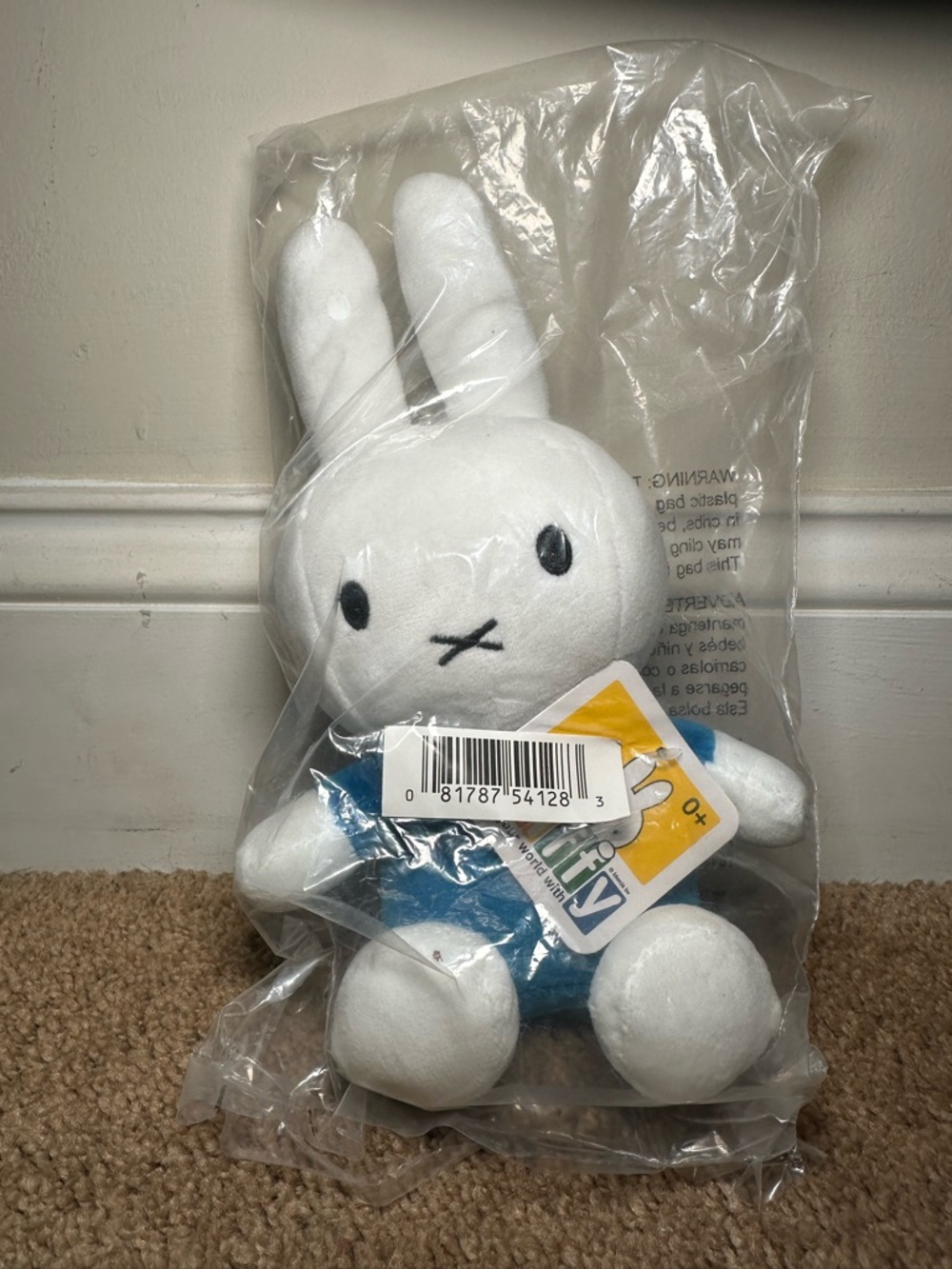Miffy Plush Stuffed Toy Animal White Rabbit Bunny  Blue Outfit New Tags